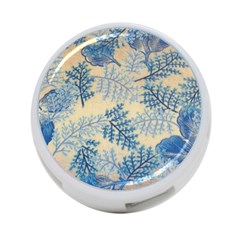 Fabric Embroidery Blue Texture 4-port Usb Hub (two Sides)  by paulaoliveiradesign