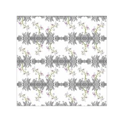 Floral Collage Pattern Small Satin Scarf (square) by dflcprintsclothing