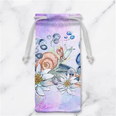 Snail And Waterlily, Watercolor Jewelry Bag by FantasyWorld7