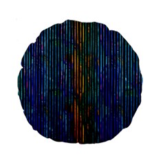 Stylish Colorful Strips Standard 15  Premium Round Cushions by gatterwe
