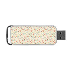 Colorful Pink Floral Cute Pattern Portable Usb Flash (one Side) by paulaoliveiradesign