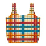Plaid Pattern Full Print Recycle Bags (L)  Back