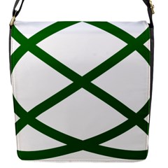 Lissajous Small Green Line Flap Messenger Bag (s) by Mariart