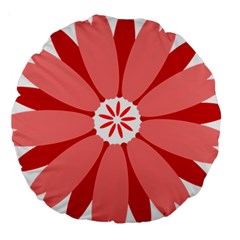 Sunflower Flower Floral Red Large 18  Premium Round Cushions by Mariart