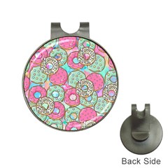 Donuts Pattern Hat Clips With Golf Markers by ValentinaDesign