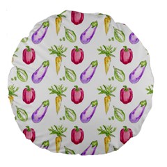 Vegetable Pattern Carrot Large 18  Premium Round Cushions by Mariart