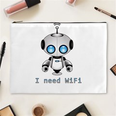 Cute Robot Cosmetic Bag (xl) by Valentinaart