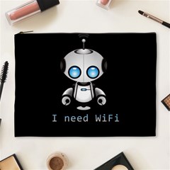 Cute Robot Cosmetic Bag (xl) by Valentinaart