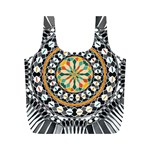 High Contrast Mandala Full Print Recycle Bags (M)  Back