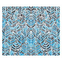 Blue Feathers  Double Sided Flano Blanket (small)  by GabriellaDavid