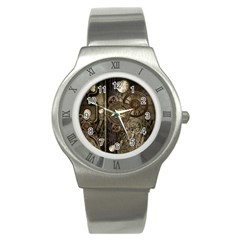 Stemapunk Design With Clocks And Gears Stainless Steel Watch by FantasyWorld7