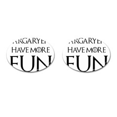  Targaryens Have More Fun - Blondes Have More Fun Black Cufflinks (oval) by PodArtist
