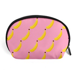 Banana Fruit Yellow Pink Accessory Pouches (large)  by Mariart