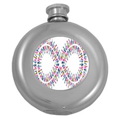 Free Symbol Hands Round Hip Flask (5 Oz) by Mariart