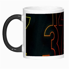 Neon Number Morph Mugs by Mariart