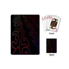 Neon Number Playing Cards (mini)  by Mariart