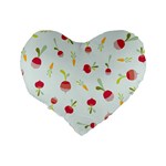 Root Vegetables Pattern Carrots Standard 16  Premium Heart Shape Cushions Back