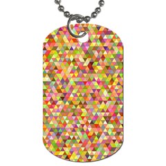 Multicolored Mixcolor Geometric Pattern Dog Tag (two Sides) by paulaoliveiradesign