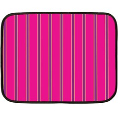 Pink Line Vertical Purple Yellow Fushia Double Sided Fleece Blanket (mini)  by Mariart