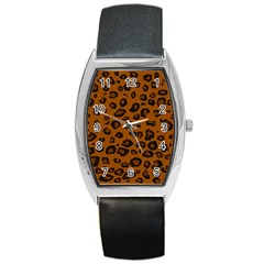 Dark Leopard Barrel Style Metal Watch by TRENDYcouture