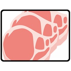 Meat Double Sided Fleece Blanket (large)  by Mariart
