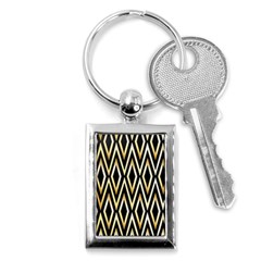 Gold,black,art Deco Pattern Key Chains (rectangle)  by NouveauDesign