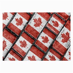 Canadian Flag Motif Pattern Large Glasses Cloth (2-side) by dflcprints
