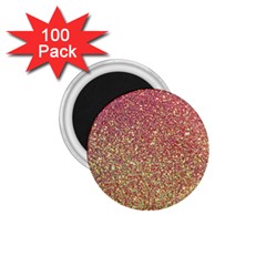 Rose Gold Sparkly Glitter Texture Pattern 1 75  Magnets (100 Pack)  by paulaoliveiradesign