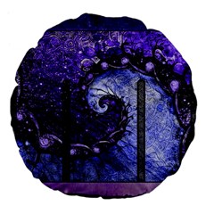 Beautiful Violet Spiral For Nocturne Of Scorpio Large 18  Premium Flano Round Cushions by jayaprime