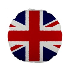 Union Jack Watercolor Drawing Art Standard 15  Premium Flano Round Cushions by picsaspassion