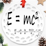 E=mc2 formula physics relativity Ornament (Round Filigree) Front