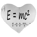 E=mc2 formula physics relativity Large 19  Premium Heart Shape Cushions Front
