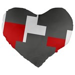 Cross Abstract Shape Line Large 19  Premium Heart Shape Cushions Front