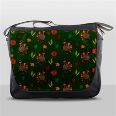Thanksgiving Turkey  Messenger Bags by Valentinaart