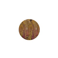 Japanese Geisha With Cat Illustration 1  Mini Buttons by paulaoliveiradesign