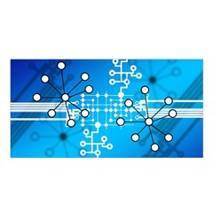 Block Chain Data Records Concept Satin Shawl by Celenk