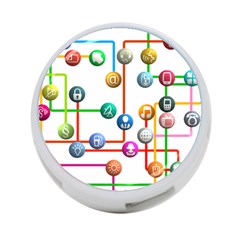 Icon Media Social Network 4-port Usb Hub (one Side) by Celenk