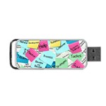 Stickies Post It List Business Portable USB Flash (One Side) Front