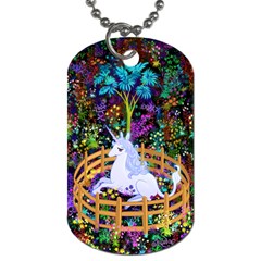 The Last Unicorn In Captivity Dog Tag (two-sided)  by Ellador