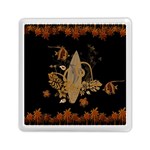 Hawaiian, Tropical Design With Surfboard Memory Card Reader (Square)  Front