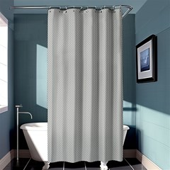 Grey And White Simulated Carbon Fiber Shower Curtain 36  X 72  (stall)  by PodArtist