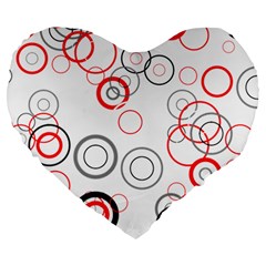 Pattern Large 19  Premium Heart Shape Cushions by gasi