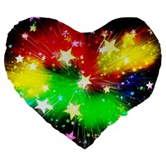 Star Abstract Pattern Background Large 19  Premium Heart Shape Cushions by Celenk