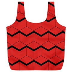 Red Box Pattern Full Print Recycle Bags (l)  by berwies