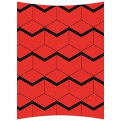 Red Box Pattern Back Support Cushion by berwies