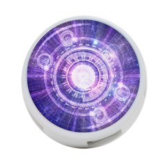 Blue Fractal Alchemy Hud For Bending Hyperspace 4-port Usb Hub (one Side) by jayaprime