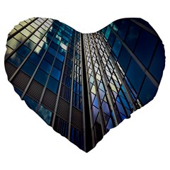 Architecture Skyscraper Large 19  Premium Heart Shape Cushions by Celenk