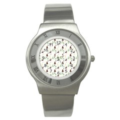 Reindeer Tree Forest Stainless Steel Watch by patternstudio
