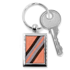 Fabric Textile Texture Surface Key Chains (rectangle)  by Celenk