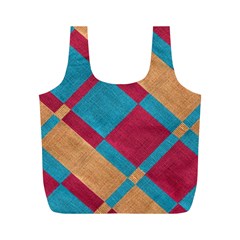 Fabric Textile Cloth Material Full Print Recycle Bags (m)  by Celenk
